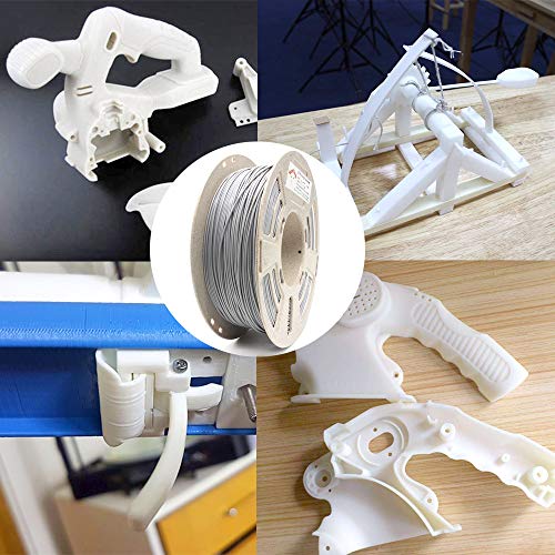 Reprrappador Filamento PETG cinza fácil de impressão para a impressora 3D 1,75 mm 2,2 lb, mais forte tenacidade, FIT A maioria das