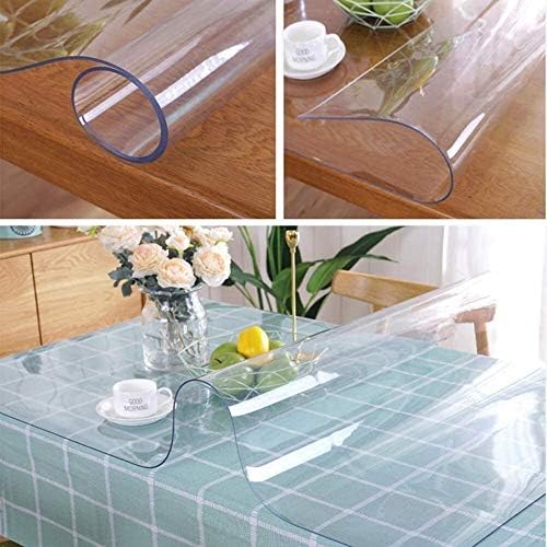 Liudingding-zheyangwang 2mm forte tampa de pano de mesa de plástico transparente pode ser limpo protetor de mesa à prova d'água em PVC