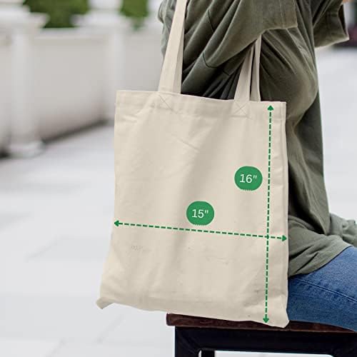 Saan Club Bulk Canvas Bags | Sacos de supermercado reutilizáveis ​​com alças | Sacos de algodão algodão para bricolage,