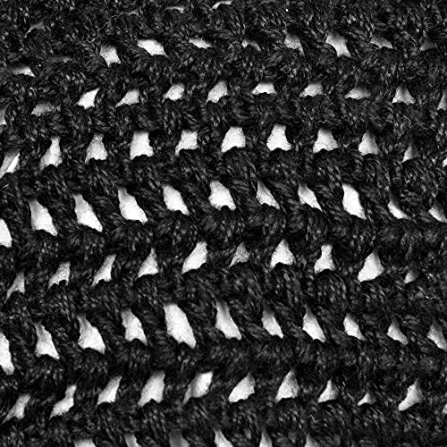 RH, Horse Internacional de Crochet para Crochetas Respirável Capô da Ear Capuz Protetor de orelha Equestre equestre com algodão Cavalo preto Véu (Tamanho: Completo