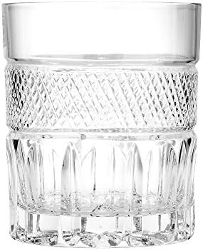Elegante e moderno russo Cut Crystal bebe vidro para casa, festa e eventos - 11 onças, vidro de uísque, 330 ml, conjunto de