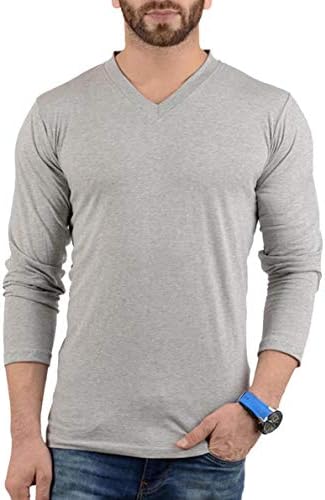 Decrum V pescoço de manga longa masculino Multipack - Soft confortável Mangas cheias T camisetas para homens pacote de 3