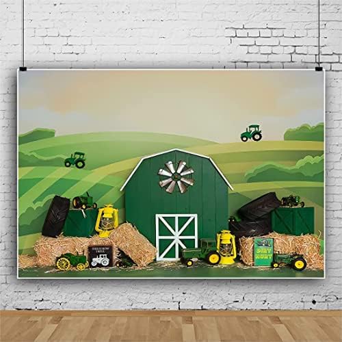 5x3ft trator verde tema Cartoon Farm Fazenda Festa de Aniversário