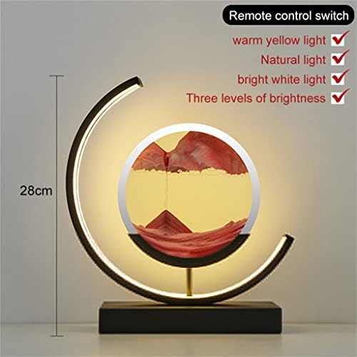 Liruxun Hourglass Pintura e pintura de mesa Lâmpada de mesa Simple 3d paisagem pintura de cabeceira lâmpada de lâmpada criativa