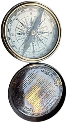 Parijat Handicraft Travel Acessórios Antique design vintage Compass, bússola de bronze marítimo, bússola de latão feita à mão,