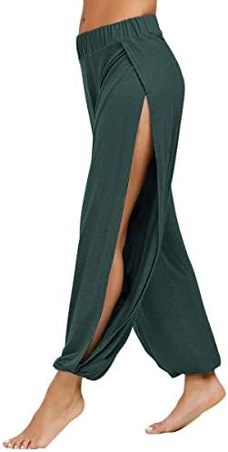 calça de harém feminina Fitglâmeras de aranha de praia calças de ioga de ioga maiús