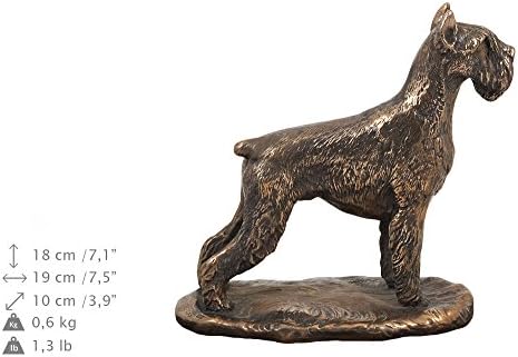 Schnauzer, memorial, urna para as cinzas de cachorro, com estátua de cães, exclusiva, Artdog