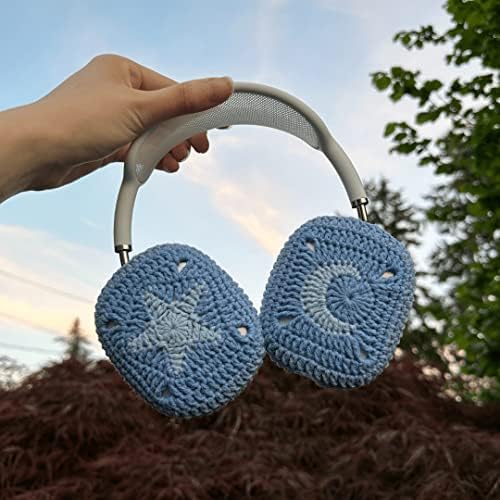 Apple AirPods Max Crochet Headphone Capas, Caixa Max AirPods fofos para fones de ouvido da Apple
