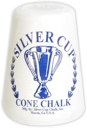 Hathaway Silver Cup Cone Talc Chalk, branco