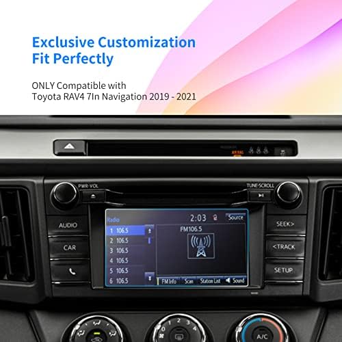 Protetor de tela ZZDMDM para 2021 2020 2019 Toyota Rav4 7in Center Controle Touchscreen Screen Touch Tela Touch Protector de