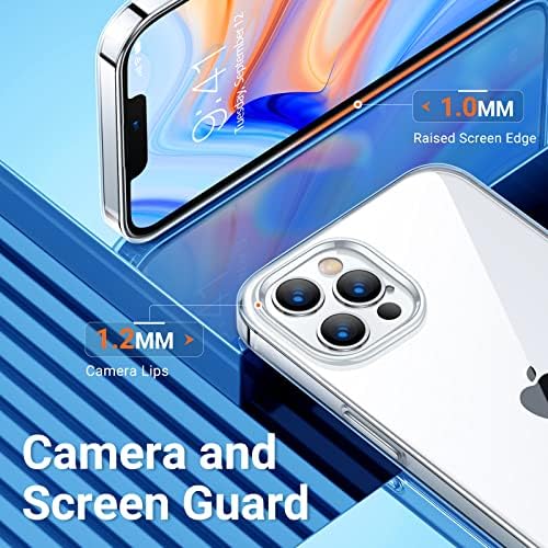 Torras Crystal Clear para iPhone 12 Pro Max Case, Ultra-Thin [Anti-amarelo-amarelo atualizado [Proteção militar] Caso