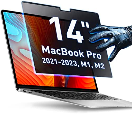 Tela de privacidade magnética para MacBook Pro 14 Anti-azul Anti-Glare Laptop Screen Protector Filtro | Filtro de bloqueio de luz azul para MacBook Pro 14 2021, 2022, 2023, M1 Pro, M2 Pro/Max