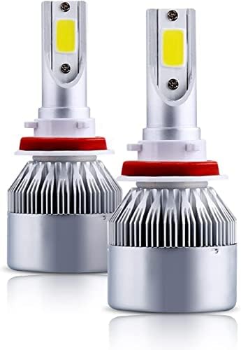 Canhonfish 2 PCs H11 H8 H9 Bulbos LED com ventilador de refrigeração, lâmpadas de substituição plug-and-play Kit de