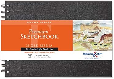 Stillman & Birn Gamma Series Wirebound Sketchbook, 9 x 12, 150 gsm, papel de marfim, superfície de grão médio