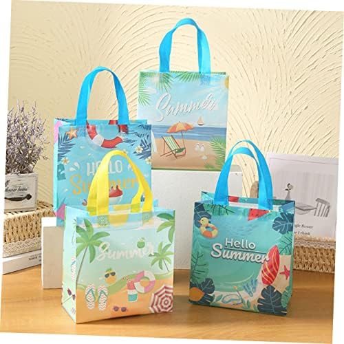 Didiseaon 16 PCs Bolsa de compras de praia não tecido sacos de bolsa temática havaiana bolsa de compras havaiana sacos
