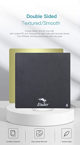 Plataforma de impressão 3D de impressão dupla face atualizada da Creality, 235 x 235 x 1,2 mm para Ender-3/3 Pro/3s/Ender-3 V2/S1/Ender-5/S/5 Pro