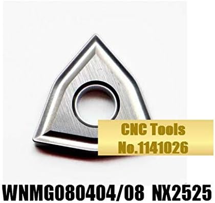 FINCOS 10PCS WNMG080404 NX2525/WNMG080408 NX2525, inserção de carboneto para girar o suporte da ferramenta, CNC, máquina,