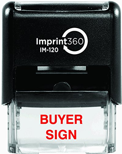 Supply360 AS-IMP1072-Sinal de comprador, carimbo de borracha para auto-alvo de qualidade comércio pesado, tinta vermelha,