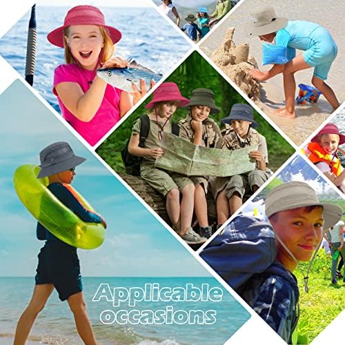 Century Star ao ar livre Kids Sun Hat Boys Sun Hat Hat Girls Beach Hat UPF 50+ Kids Bucket Bucket Brim Kids Fishing Safari