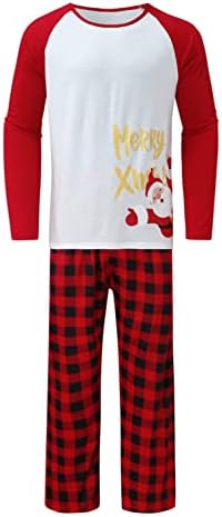 Pijamas da família XBKPLO, pijamas de Natal, pijamas decorativos conjuntos com vários padrões de Natal Pijamas Nome da família