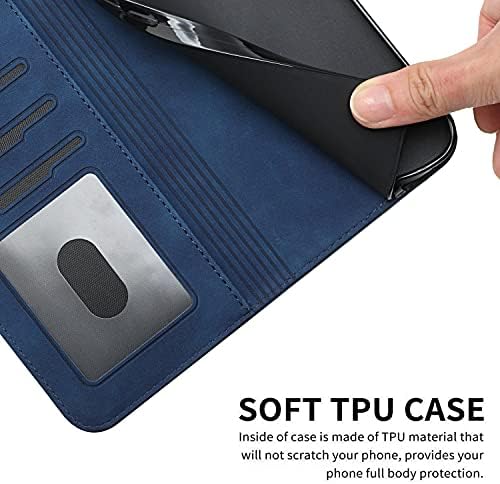 Isadenser Compatível com a capa Samsung S23 Ultra Wallet, Premium PU Leather Card Holder Flip Folio Kickstand Protection Cobra