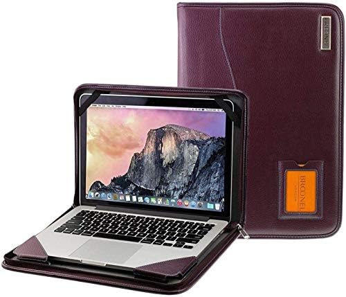 Broonel - Série de contorno - Caso de proteção de couro pesado roxo - Compatível com laptop HP Omen 15 -EN0006na 15,6 Laptop