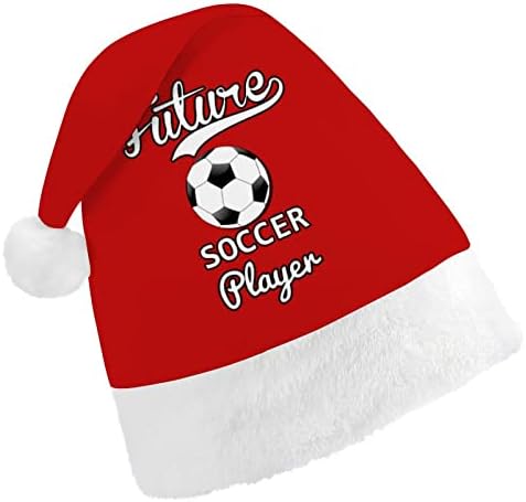 Futuro jogador de futebol chapéu de Natal chapéus de santa decoração de árvore de Natal Presentes de decoração de férias para adultos