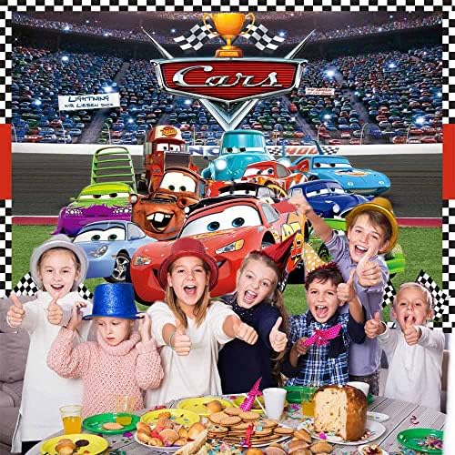 Carros Backdrop for Children Boys Birthday Party Supplies Racing Car Story Photo Background Baby Show Photo Booth Studio