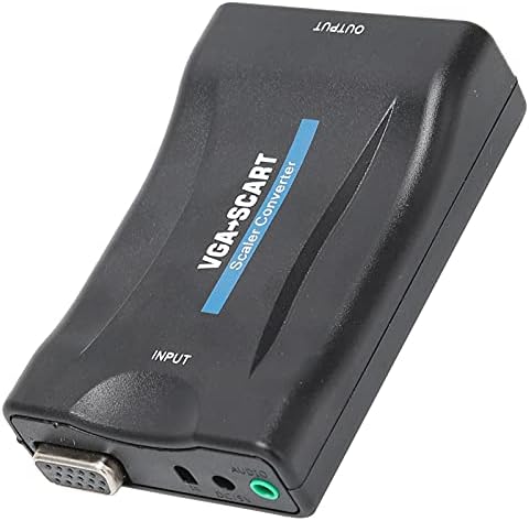 Conversor de vídeo HEAYZOKI, VGA para SCART HD Adaptador de vídeo Free Driver Portable Lightweight Compatibilidade Conversor de vídeo