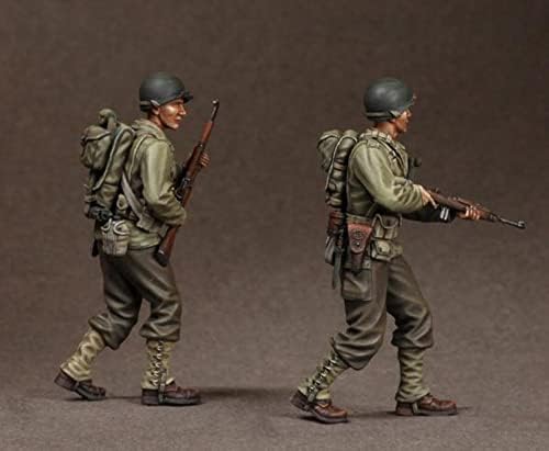 1/35 Modelo de soldado de resina Modelo da Segunda Guerra Mundial Soldados Aerotransportados dos EUA