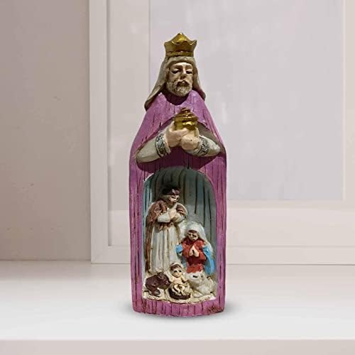 Fakeme Moments in Time Nativity Holy Family Figura Favors Christmas Nativity Set Cenal de Natal para a Lareira de Páscoa de