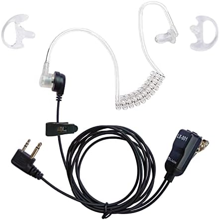 Lixina de duas formas de rádio, fone de ouvido Walkie Talkie, Segurança transparente Headphones Compatible Midland Avph3,