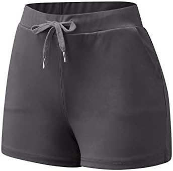 Breta de treino de beuu shorts femininos que executam shorts de treino atlético atlético com bolso de pocket summer casual yoga calça curta