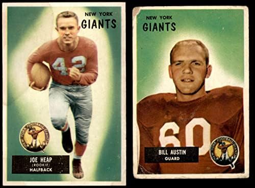 1955 Bowman New York Giants perto da equipe estabeleceu o New York Giants-FB GD+ Giants-FB
