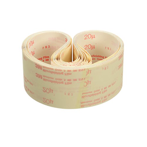 3m 19508 Micro Acabing Film 5mil Type UK Belt 272L, 19 em x 60 em 20 mícrons, vermelho