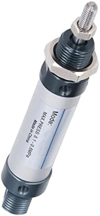 Mini cilindro de ar de 16 mm, cilindro de alumínio de alumínio de alumínio pneumático de ar pneumático 30-800mm/s 0,1-0,8mpa -5 ~ 70 ℃