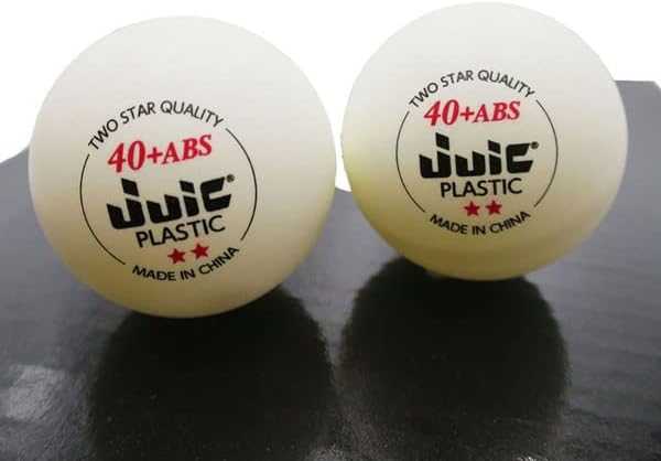 Bolas de tênis de mesa de JUC 7063, bolas de 2 estrelas, plástico ABS, branco, 1,6 polegadas, 1 caixa, 100 peças