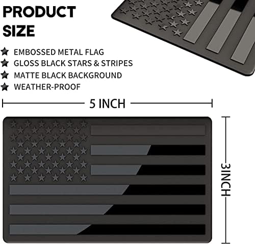 Muzzys 3 x5 All Black Black Subjud Relessed Animal American American Flag Decal emblema Distintivo sem quarto, dado que os Estados