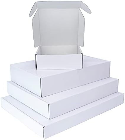 SHUKELE LPHZ914 10PCS Caixa de presente branca de 3 camadas de caixa corrugada Festival Presente Presente de Casamento Presentes