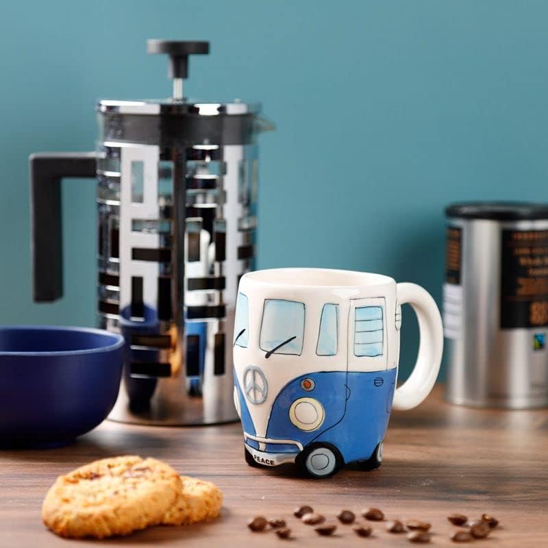Coleção VW do Giftbrit, caneca de café, xícara de chá para cozinha, garagem, escritório - caneca de café em forma de cerâmica
