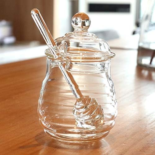 Garrafas de mel de cabilock 250 ml vidro panela de mel transparente de jarra de mel de mel dispensador de açúcar jarra de café