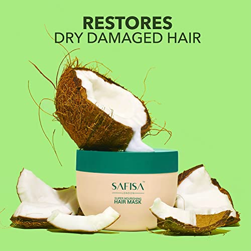 Safisa Hair Mask para cabelos e crescimento danificados seco - Condicionador profundo para cabelos danificados seco - Cuidados com cabelo - Hidratante de cabelo com pincel de destrancação - 8,5 oz