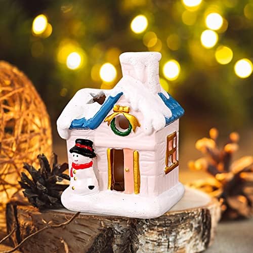Luminous Christmas House Santa Snowman ornamentos Decorações Presentes Luminosos Europeu Snow House Fresh Christmas Ornamento