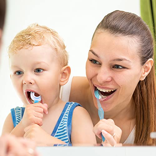 4 Pacote crianças Ubrush em forma de dentes de dentes de grau de alimento Silicone, de 2 a 6 anos de idade de dentes