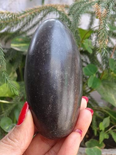 Narmada preta de 4 polegadas shiva lingam ~ rio pedras sagradas para adoração meditação cura shantipriya narmada bana lingam