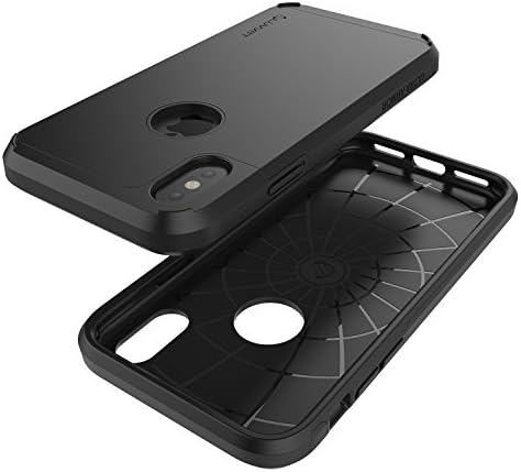 Caso do iPhone XS, Luvvitt Ultra Armour Tampa com proteção de dupla camada e tecnologia de bounce de ar para iPhone X e XS com tela de 5,8 polegadas 2017-2018 - Black