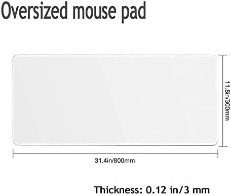 Bloco de mouse para jogos, 32x12 polegadas sublimação em branco