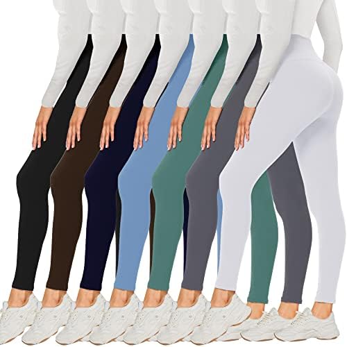 Leggings de obfun para mulheres com cintura alta Leggings de barriga de barriga de controle sem ver para o treino de ginástica