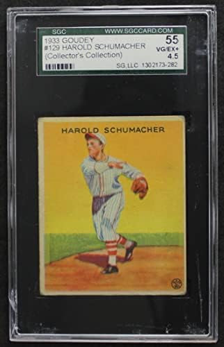 1933 Goudey # 129 Hal Schumacher New York Giants SGC SGC 4.50 GIANTS
