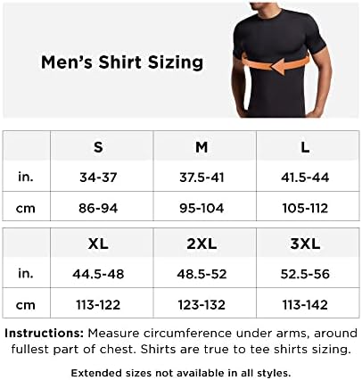 Tommie Copper Men's Pro-Grade Support Support Camisa I UPF 50, Blindable, camisa de manga curta, parte superior do corpo e suporte da postura